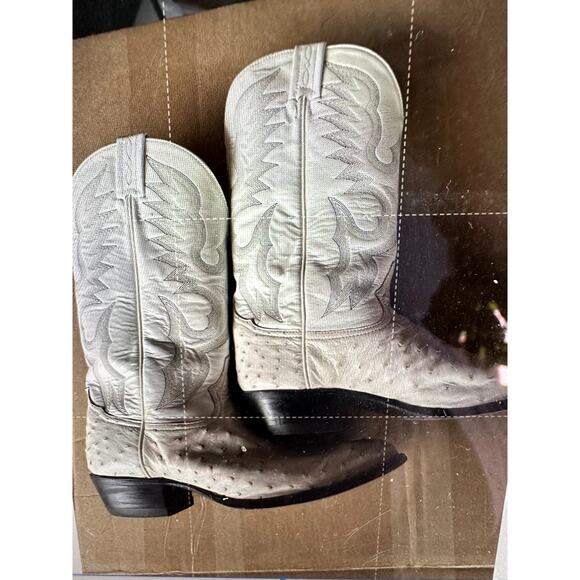 Vintage Tony lama  El Rey full Quill ostrich boots size 8.5 EE main image 4